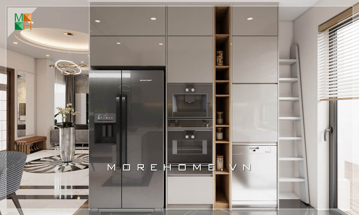 Ngắm nhìn các mẫu thiết kế tủ bếp biệt thự đa năng và tiện nghi